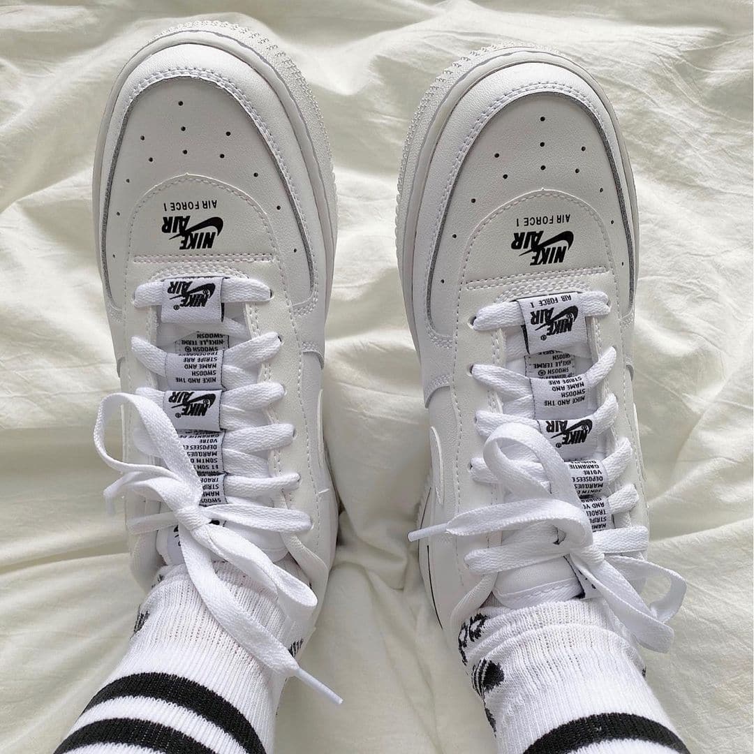 Nike Air Force 1 Low Double Air Low White Black - SENCO