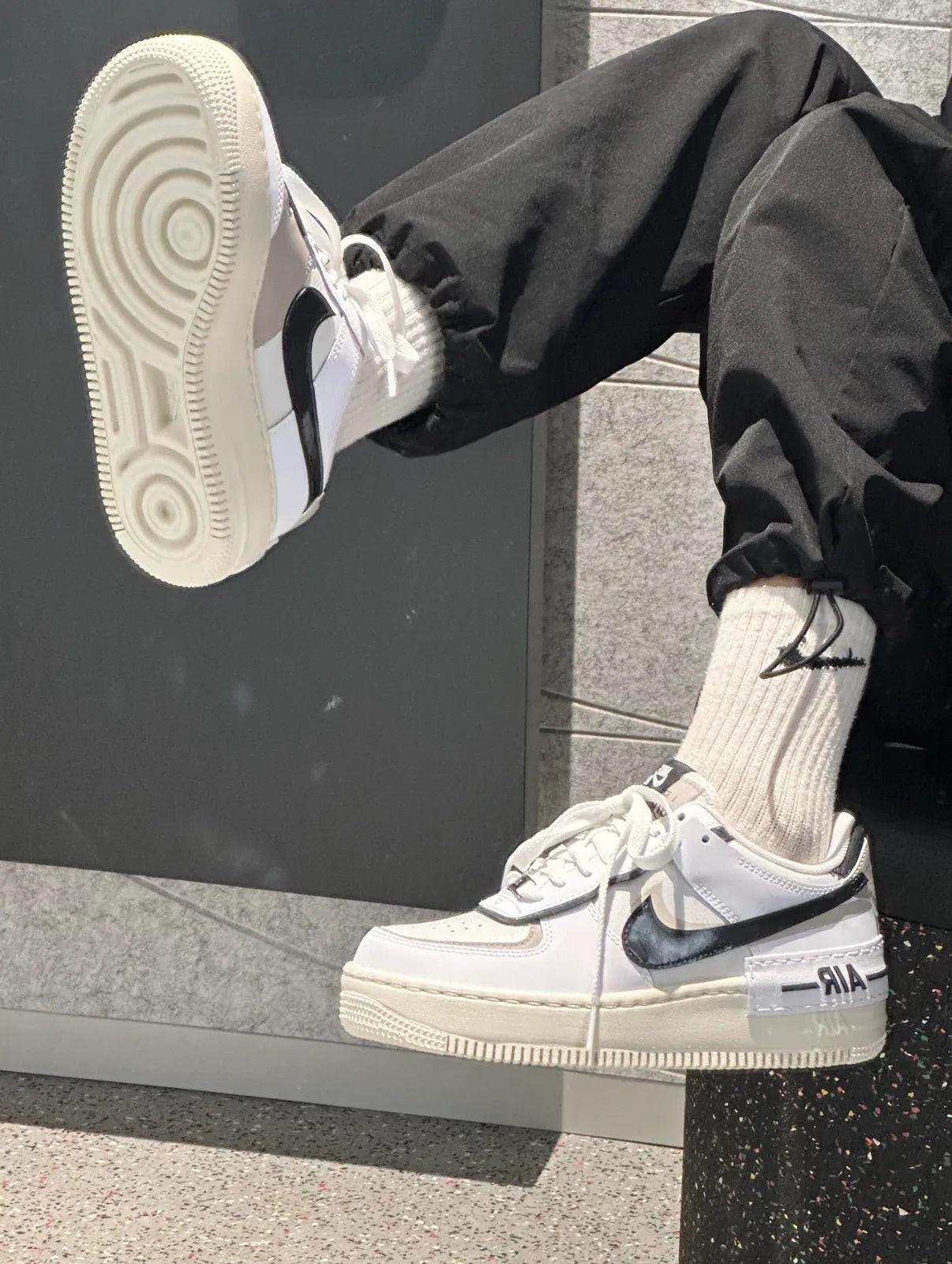 Nike Air Force 1 Low Shadow White Off Noir - HADNES
