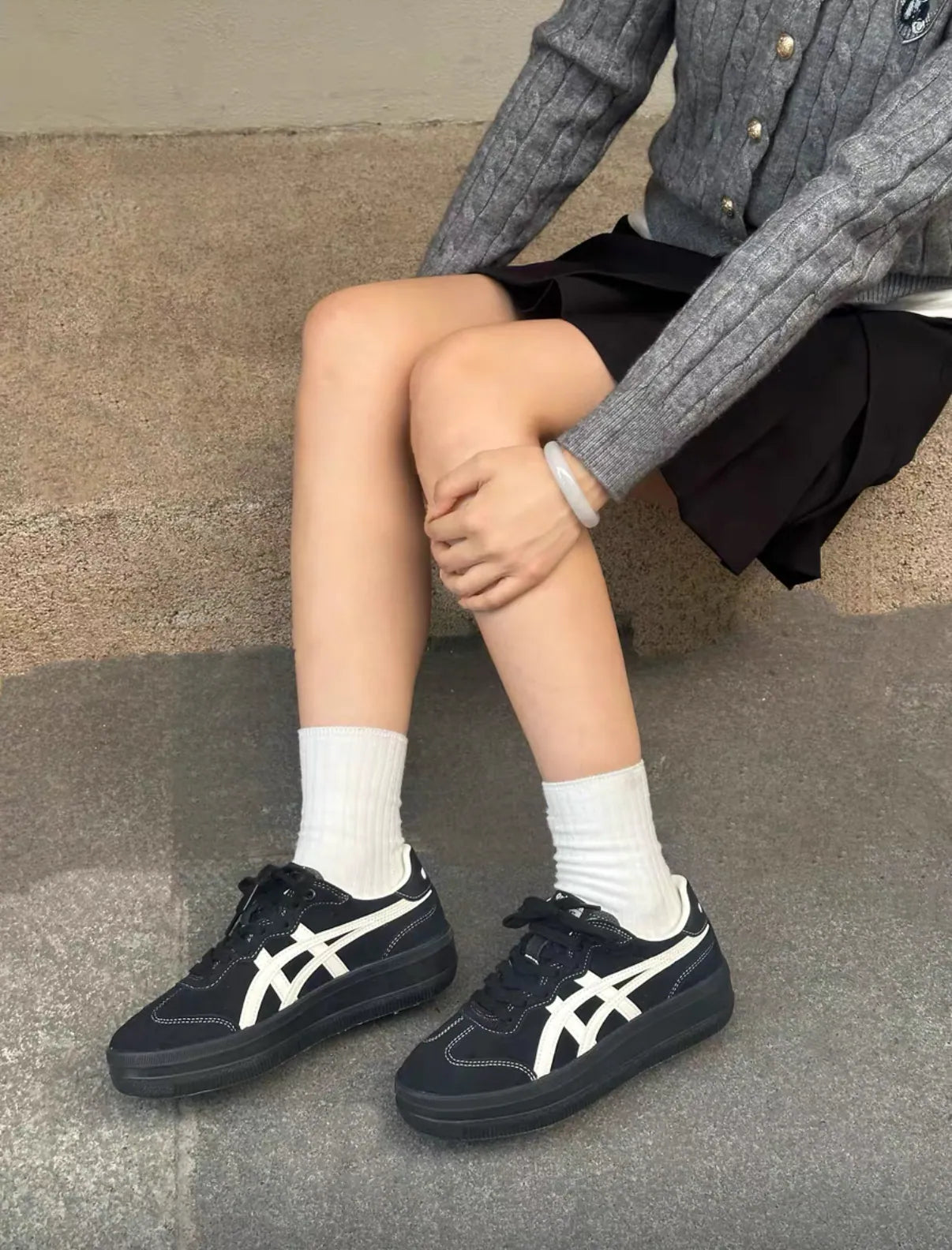 【厚底】Onitsuka Tiger Tokuten Chunk Black 1183C561-001 - HADNES