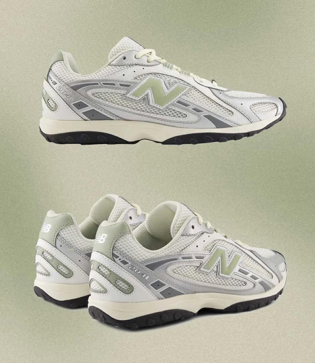 MIUMIU復古平替新系列💖New Balance 204L Silver Metallic Green
