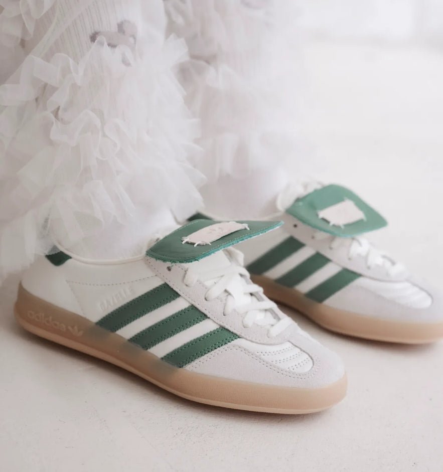 ADIDAS FOOT INDUSTRY X GAZELLE INDOOR WHITE GREEN - HADNUS