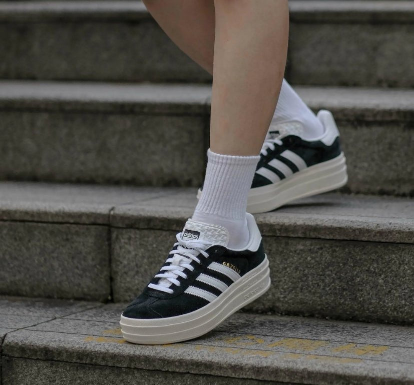 Adidas Gazelle Bold Core Black White - HADNUS