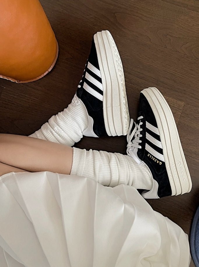 Adidas Gazelle Bold Core Black White - HADNUS