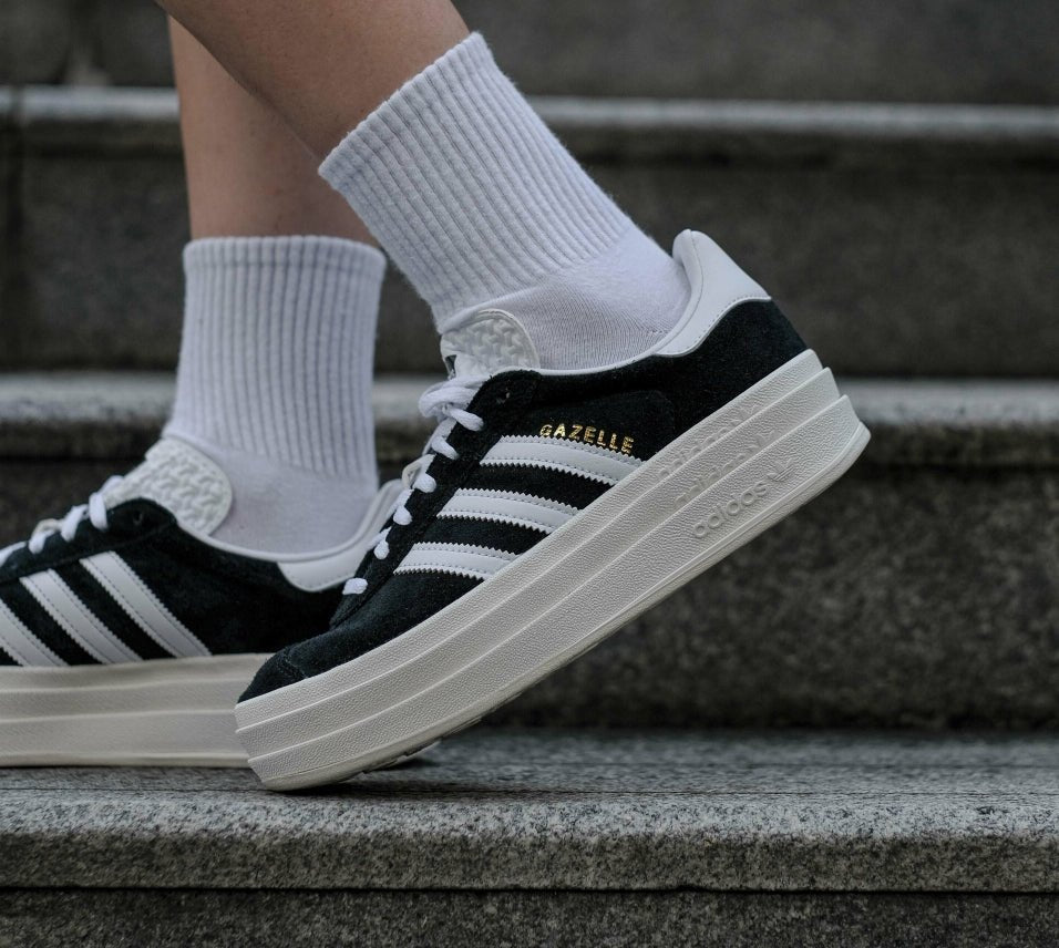 Adidas Gazelle Bold Core Black White - HADNUS