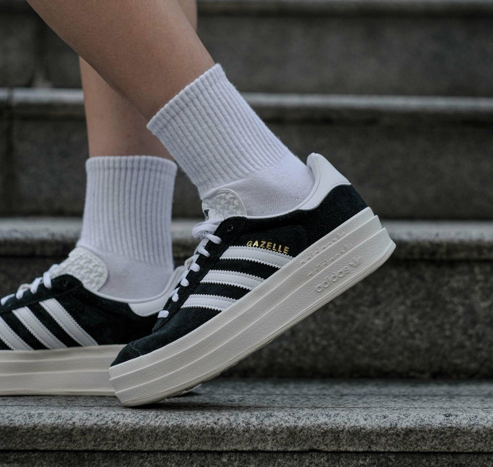 Adidas Gazelle Bold Core Black White - HADNUS