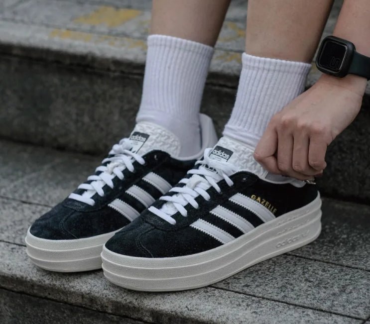 Adidas Gazelle Bold Core Black White - HADNUS