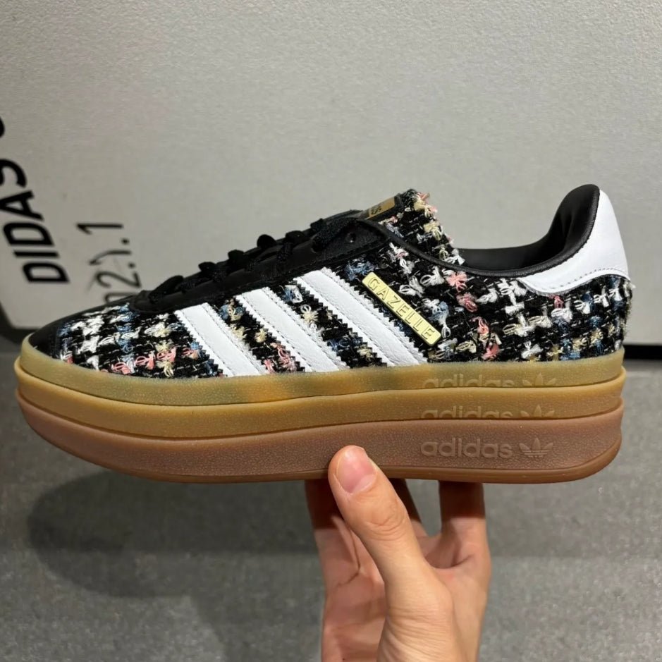 [厚底] Adidas Gazelle Bold 小香風毛呢 JP5672 - HADNES