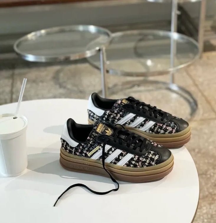 [厚底] Adidas Gazelle Bold 小香風毛呢 JP5672 - HADNES