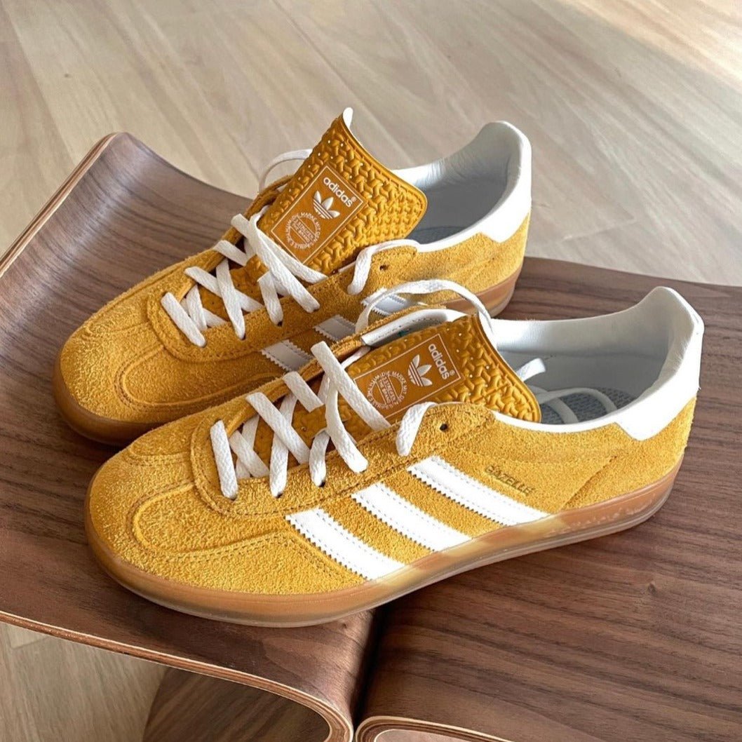 Adidas Gazelle Indoor 黃白摩卡底 - HADNUS