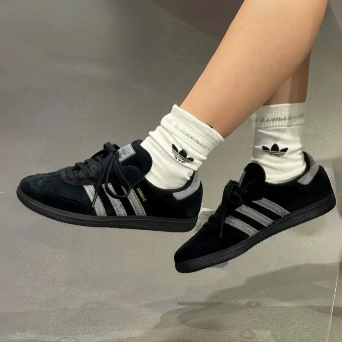 ADIDAS SAMBA ADV 黑灰 - HADNES