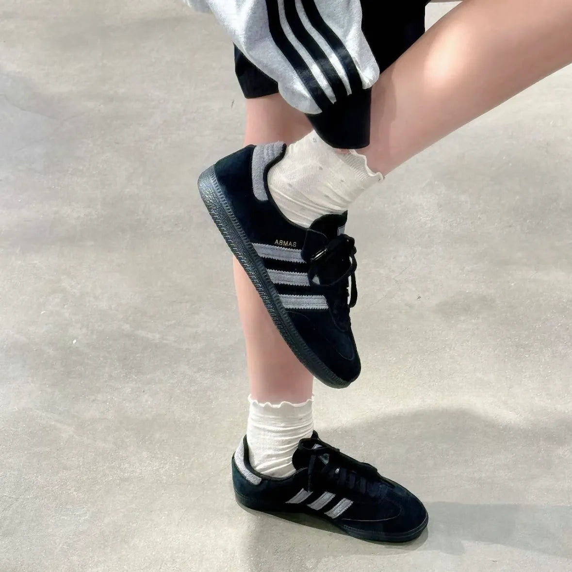 ADIDAS SAMBA ADV 黑灰 - HADNES