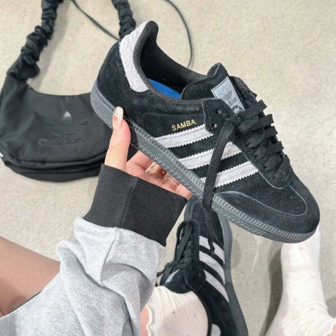 ADIDAS SAMBA ADV 黑灰 - HADNES