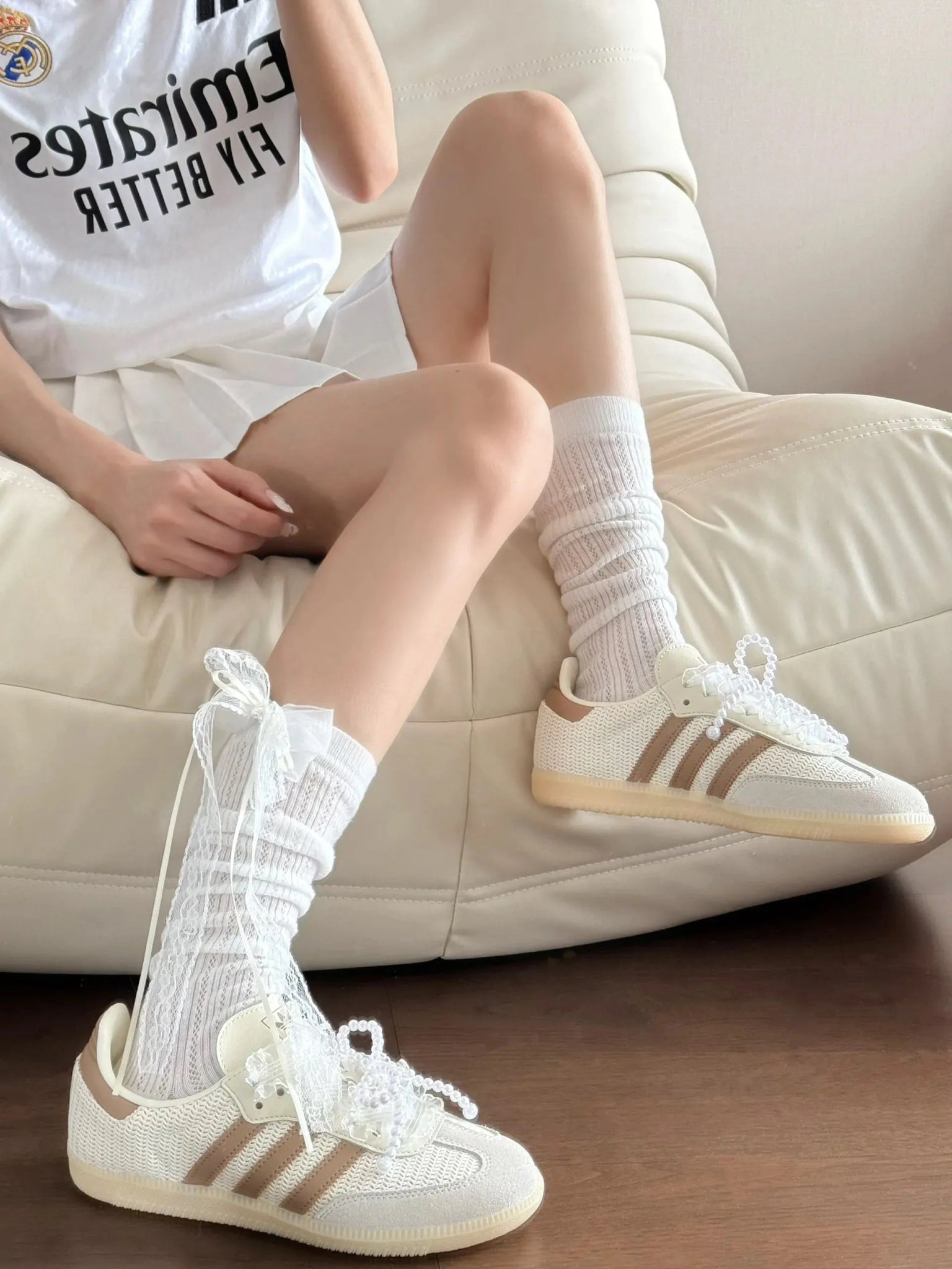 【日本限定】ADIDAS SAMBA OG 編織榛果奶油 - HADNES