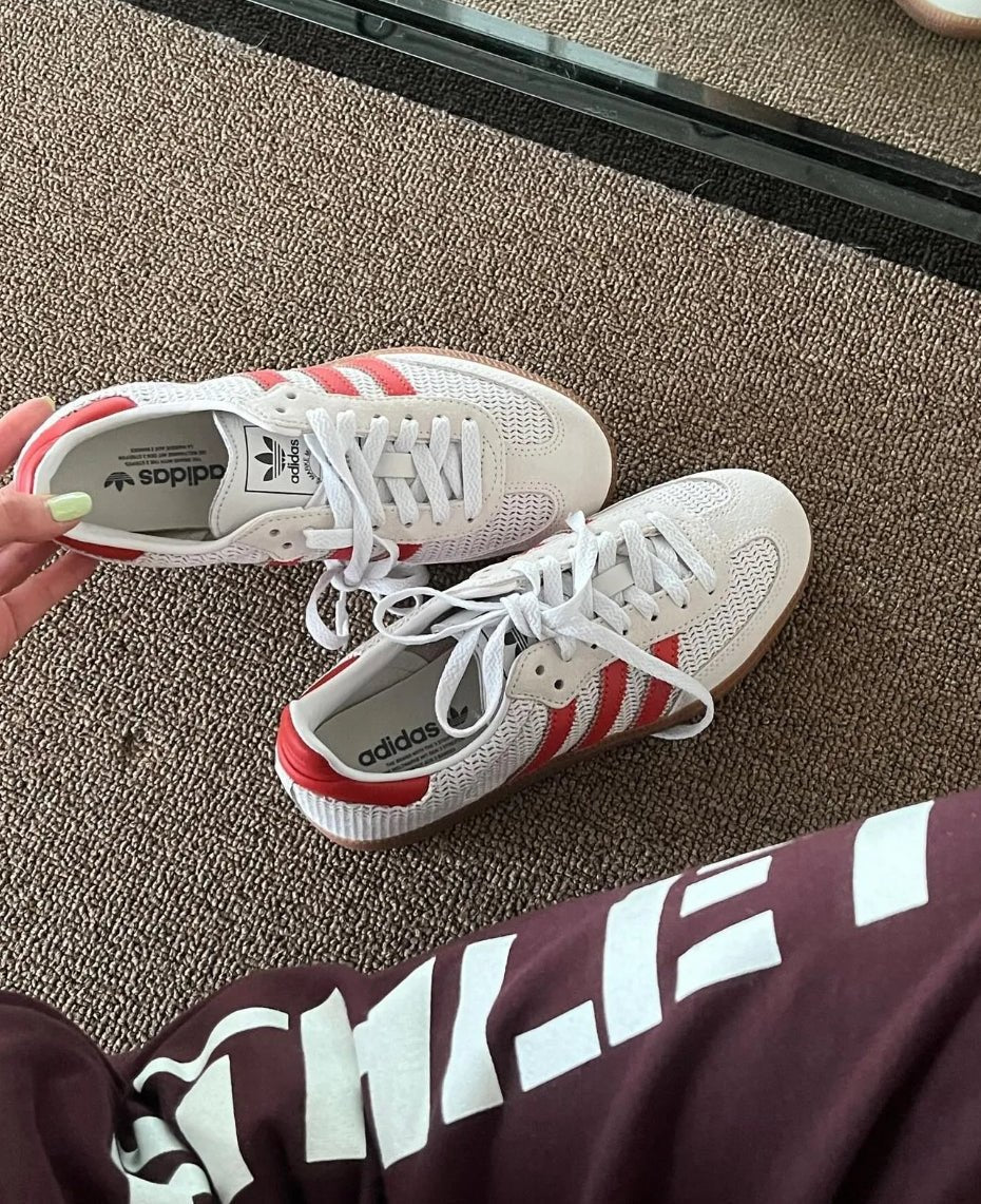 Adidas Samba OG 編織紅白 - HADNUS