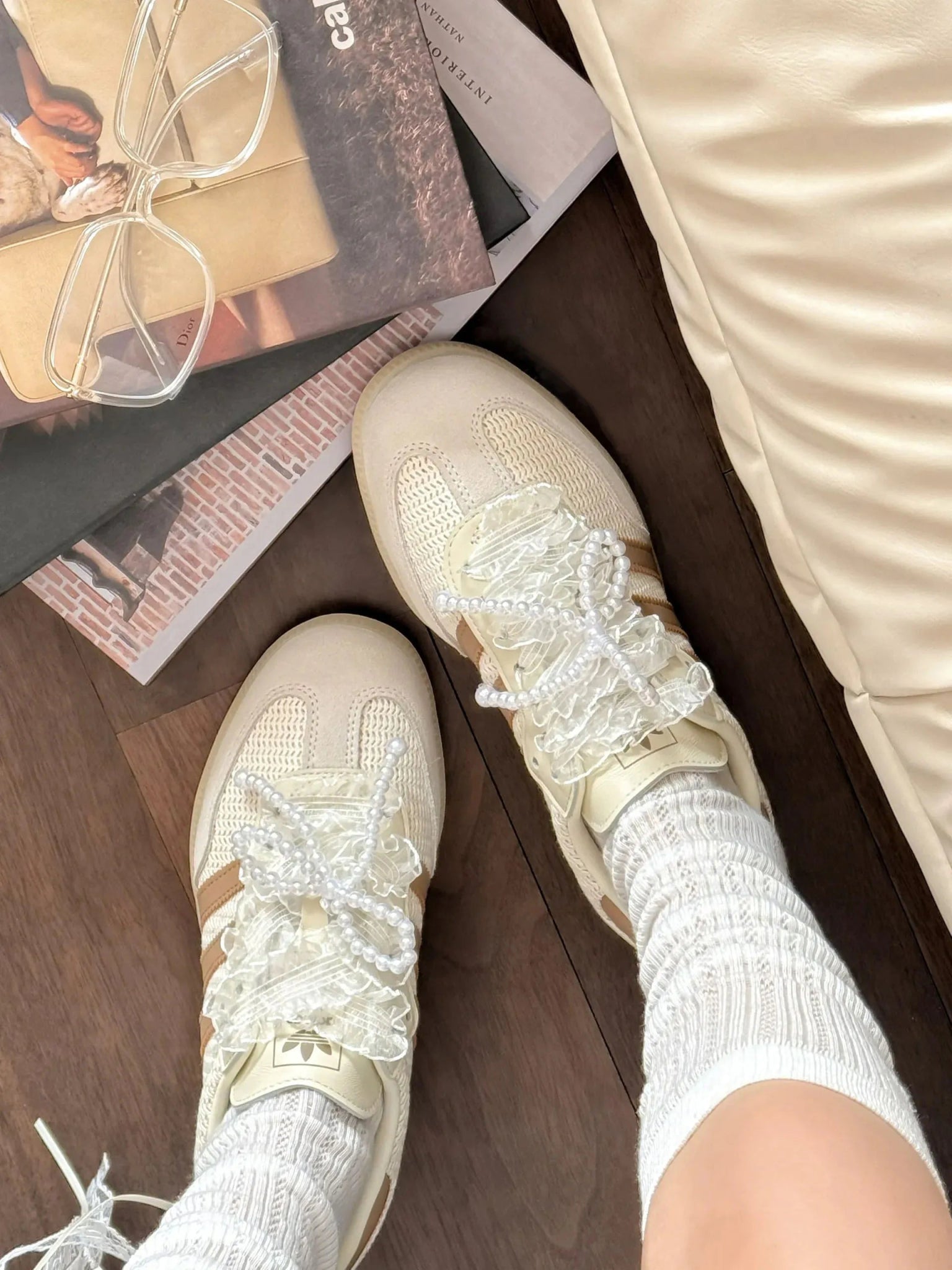 【日本限定】ADIDAS SAMBA OG 編織榛果奶油 - HADNES