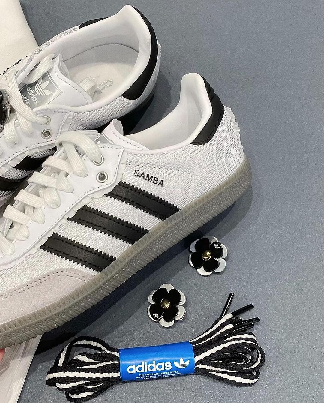 【限時特惠】Adidas Samba OG White Black 蕾絲 - HADNES