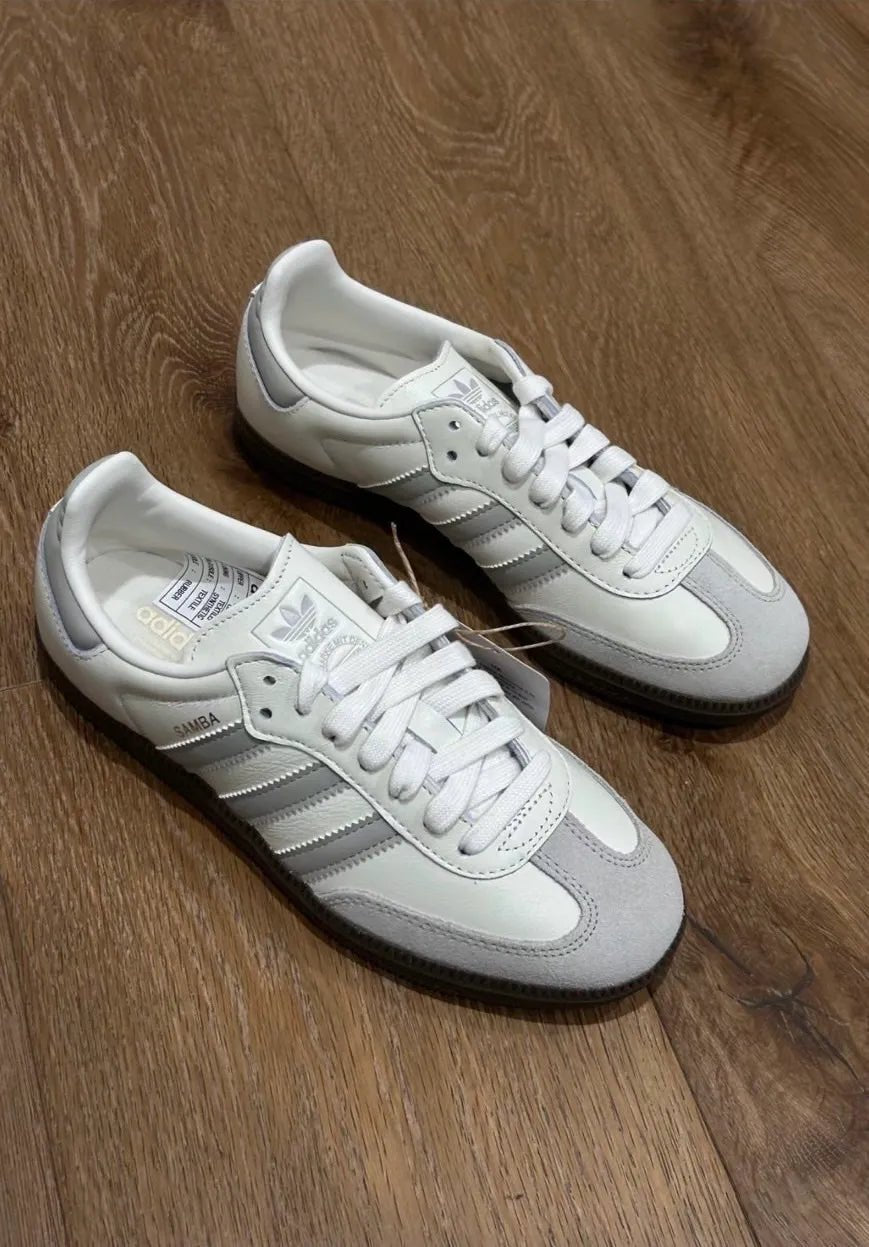 [海外限定]Adidas Samba OG White/Grey 灰白 - HADNUS