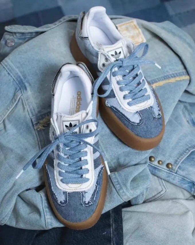 Atmos x Adidas SAMBAE W Stacked Denim 牛仔藍 - HADNES