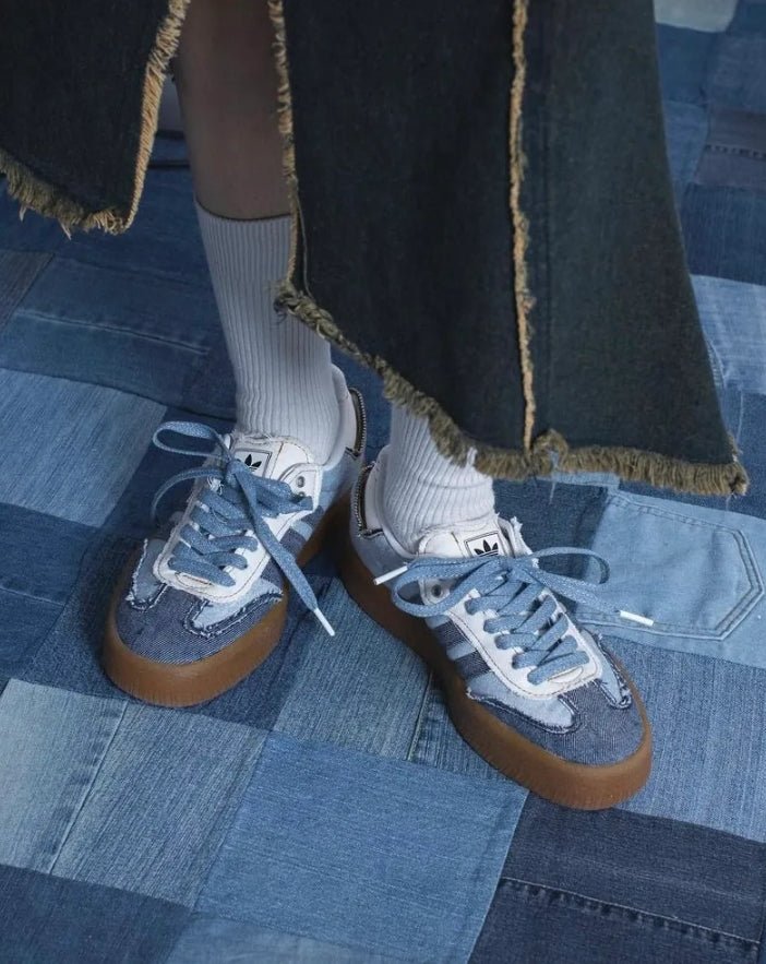 Atmos x Adidas SAMBAE W Stacked Denim 牛仔藍 - HADNES