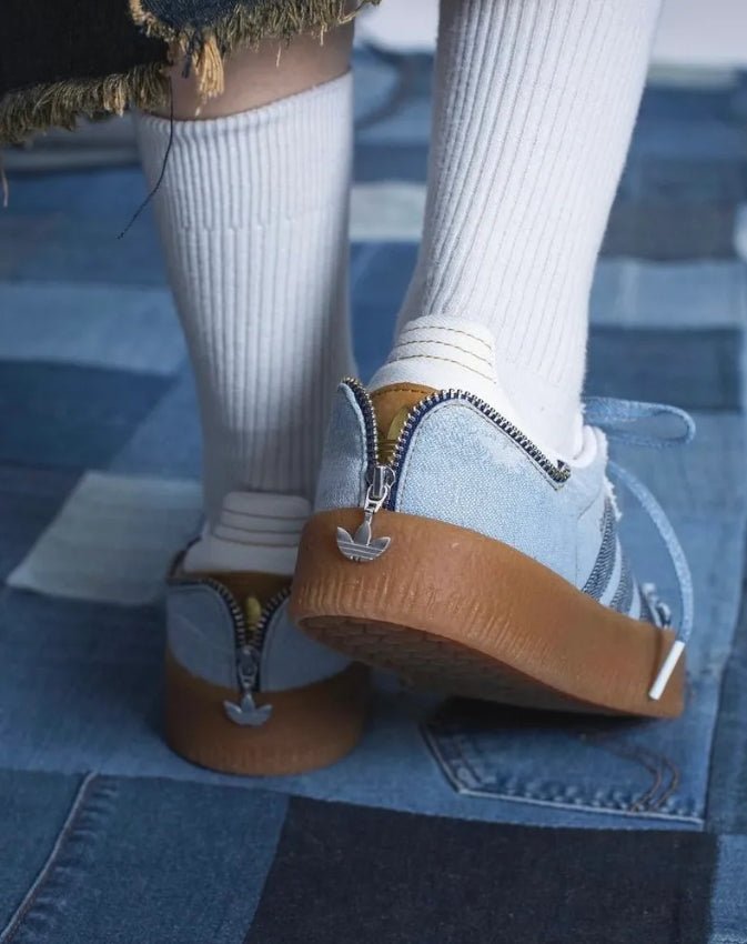 Atmos x Adidas SAMBAE W Stacked Denim 牛仔藍 - HADNES