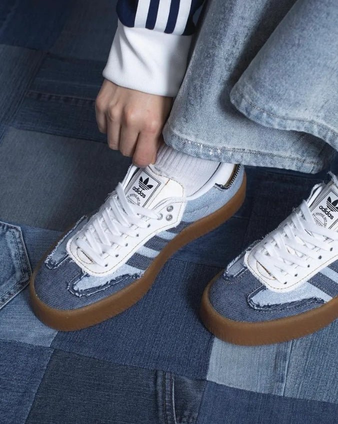 Atmos x Adidas SAMBAE W Stacked Denim 牛仔藍 - HADNES