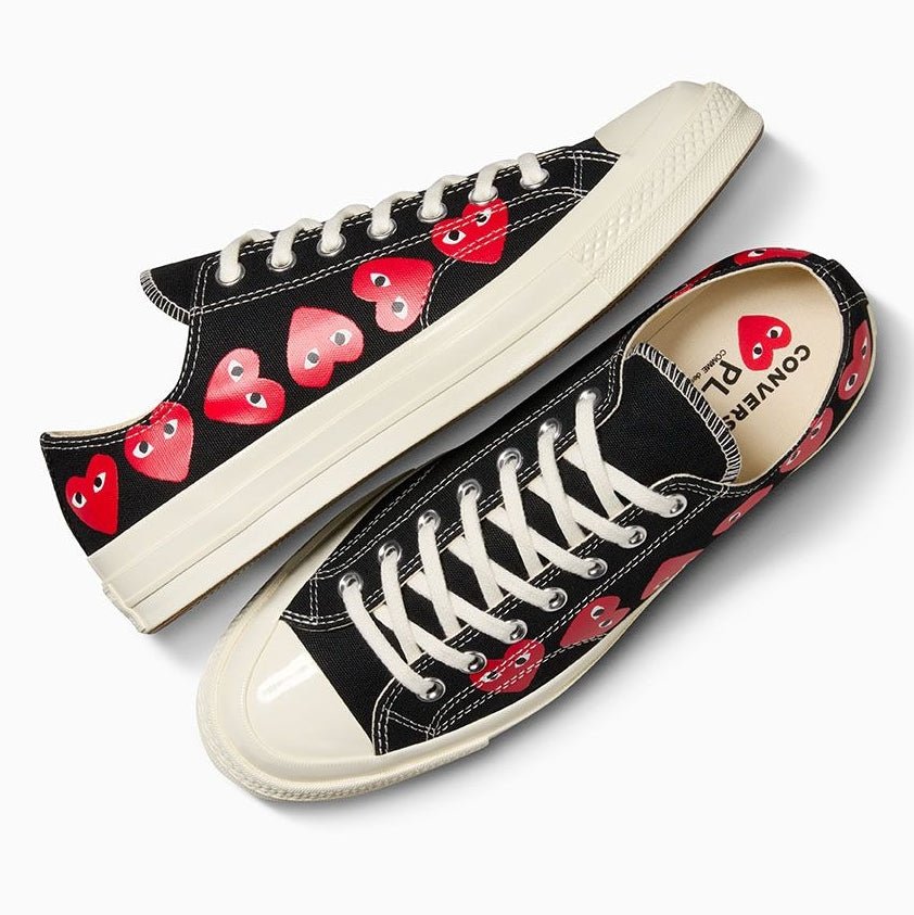 限時優惠!! CDG X CONVERSE MULTI HEART LOW BLACK - HADNUS