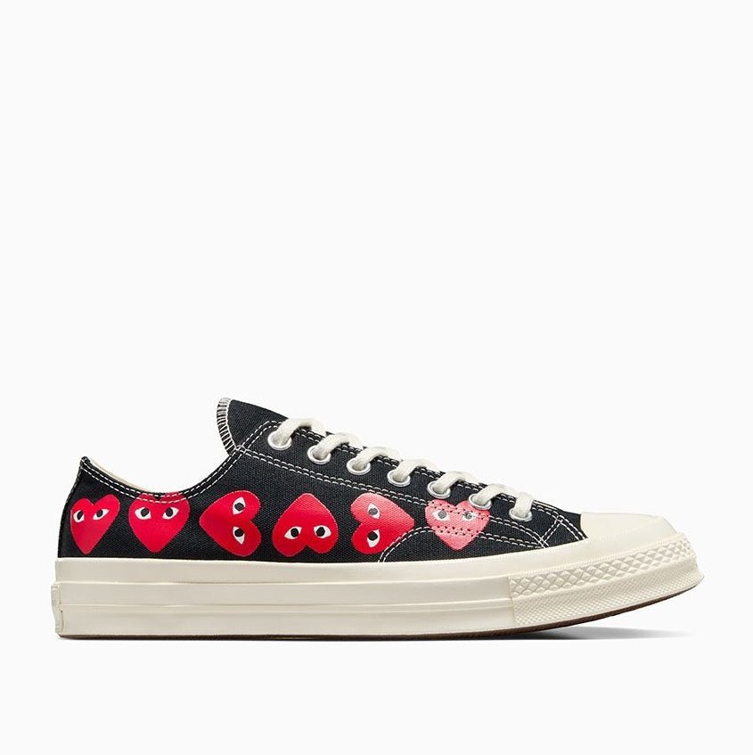 限時優惠!! CDG X CONVERSE MULTI HEART LOW BLACK - HADNUS