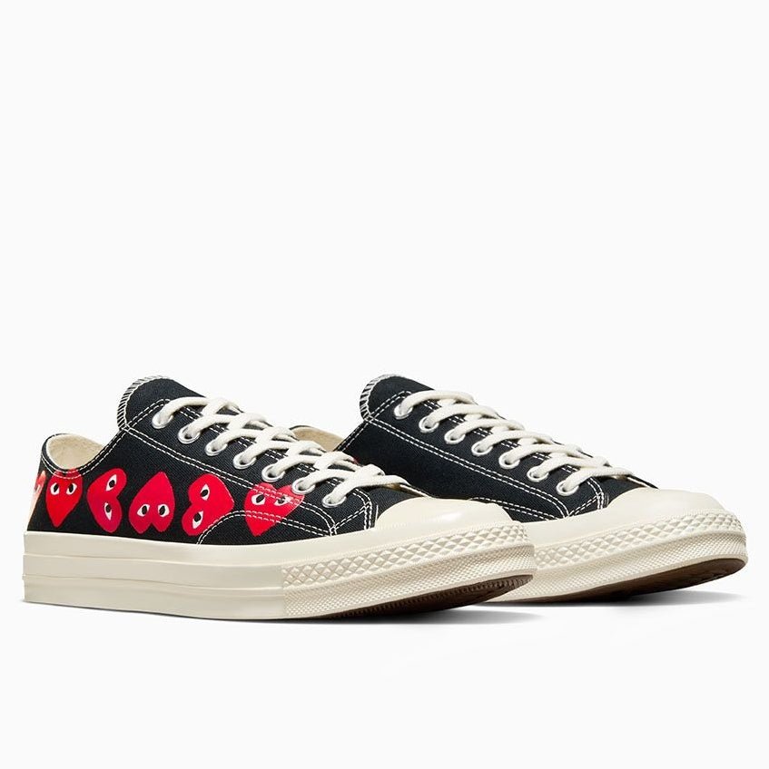 限時優惠!! CDG X CONVERSE MULTI HEART LOW BLACK - HADNUS