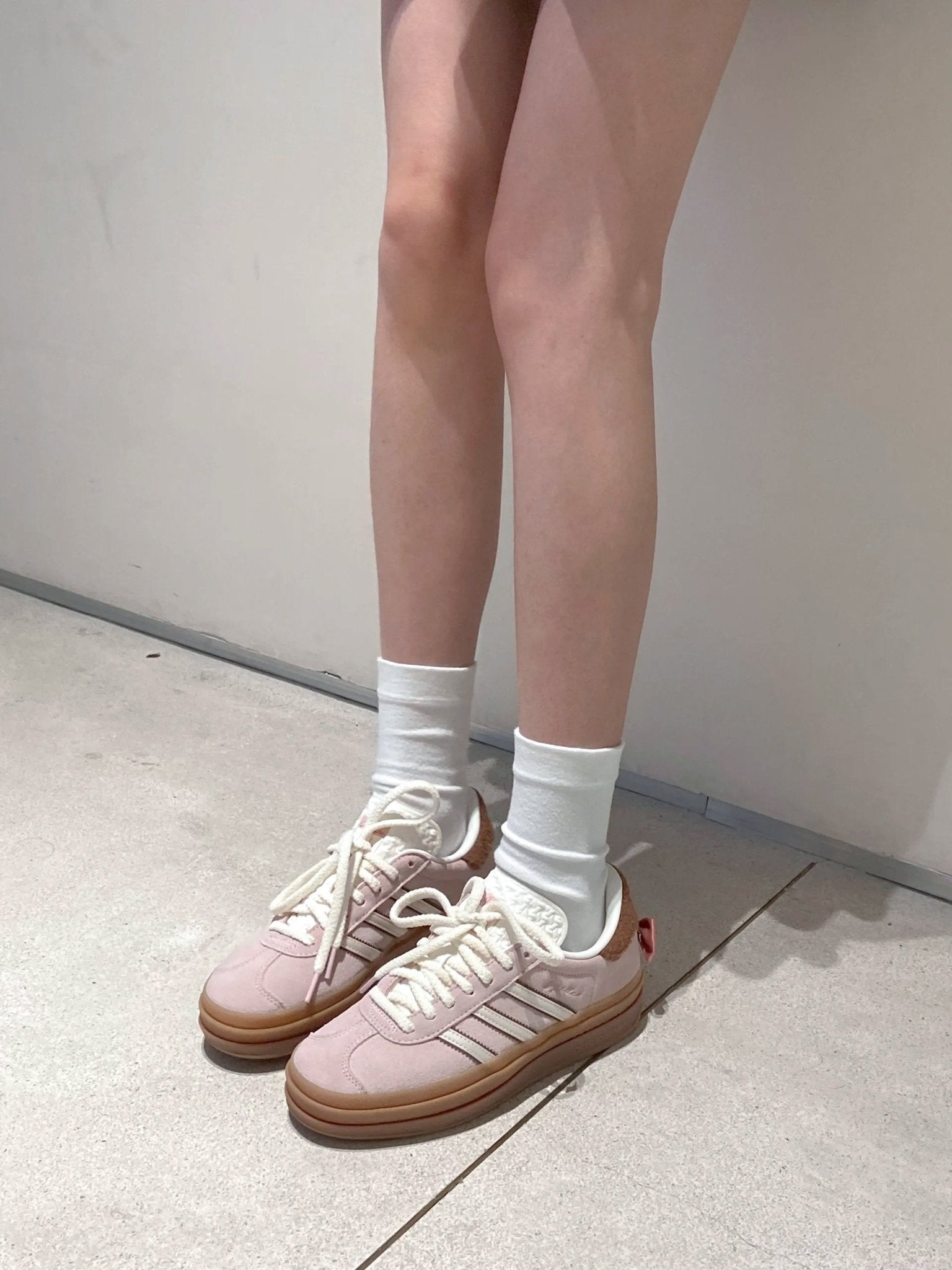 DISNEY X ADIDAS GAZELLE BOLD 摩卡櫻花粉 JR4244 - HADNES