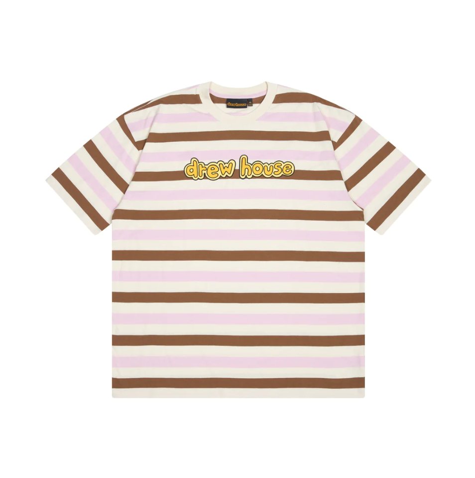 Drew House Cartoon Font Ss Tee Neopolitan Stripe - HADNUS