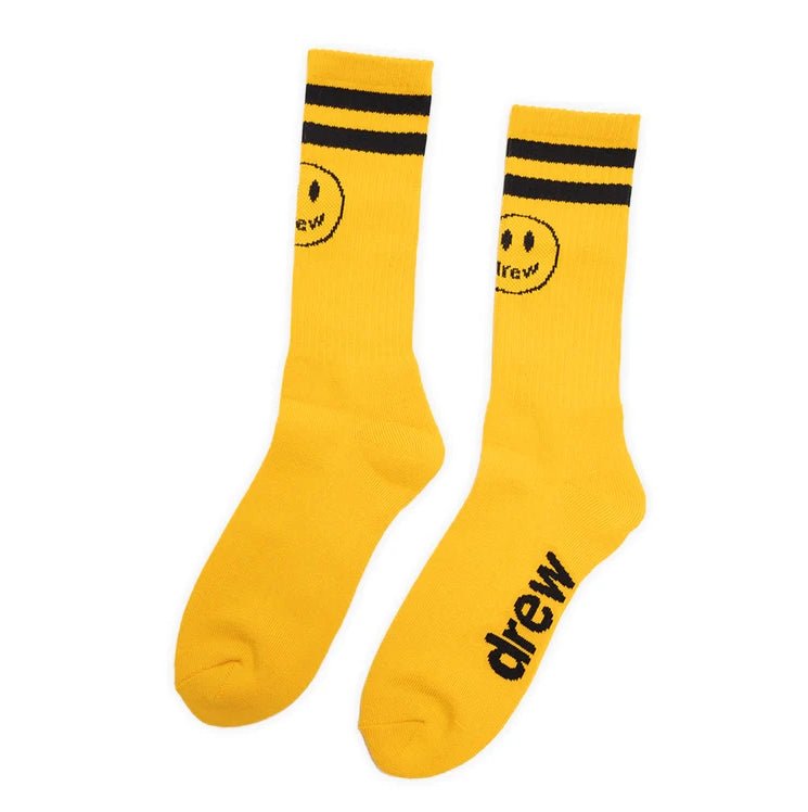 Drew House Mascot Socks Golden Yellow - HADNUS