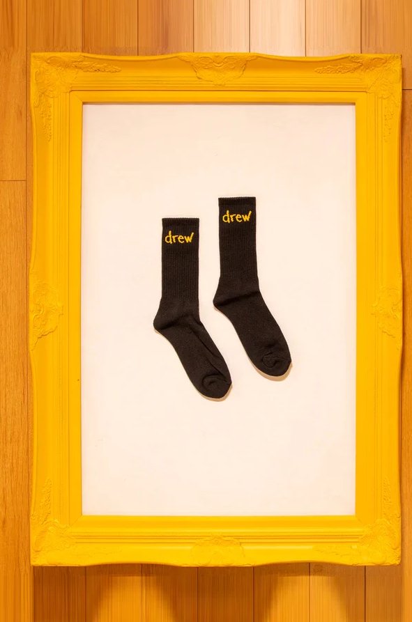 Drew House Scribble Socks Black - HADNUS