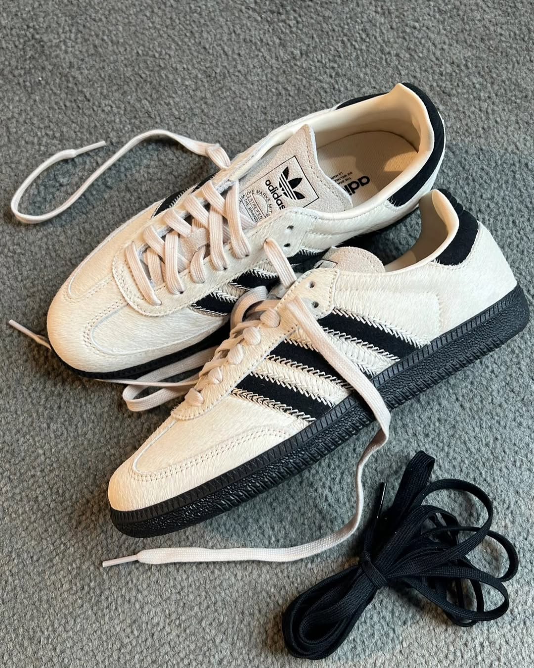 ADIDAS SAMBA OG "COW HAIR"奶油白 JP5329 - HADNES