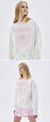 Mardi Mercredi SWEATSHIRT FLOWERMARDI NEEDLEWORK WHITE PINK - HADNES