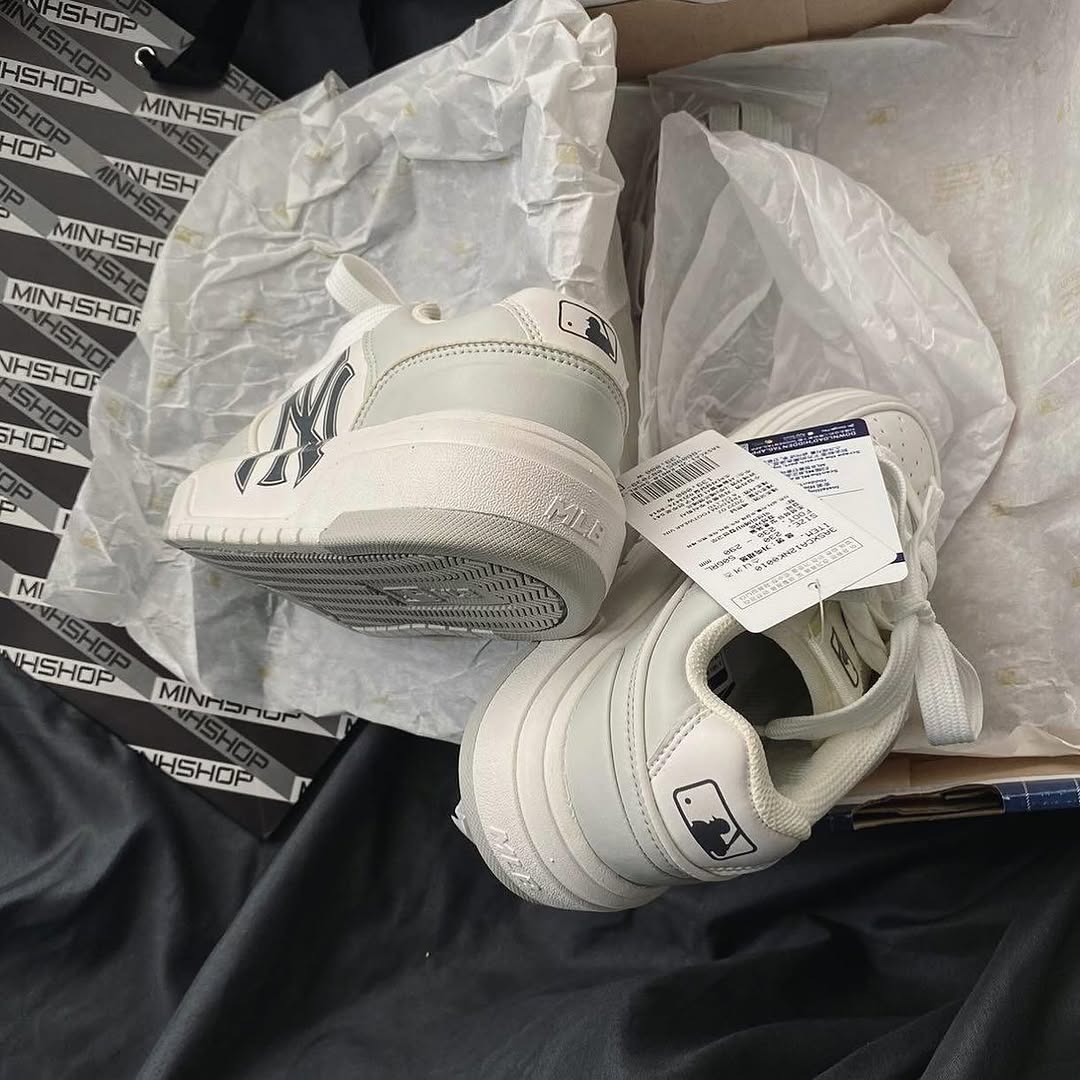 MLB Chunky Liner NY Gery White 復古灰 - HADNES
