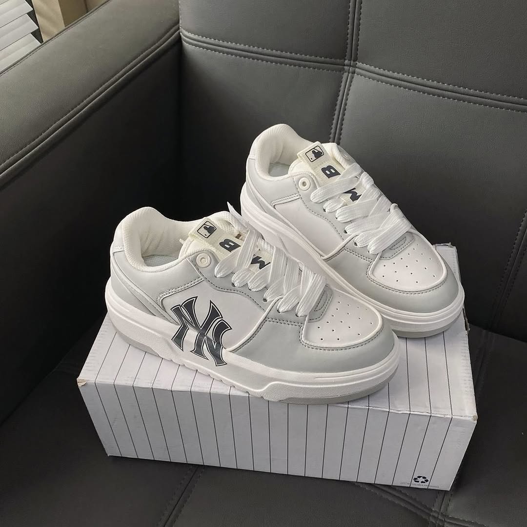 MLB Chunky Liner NY Gery White 復古灰 - HADNES