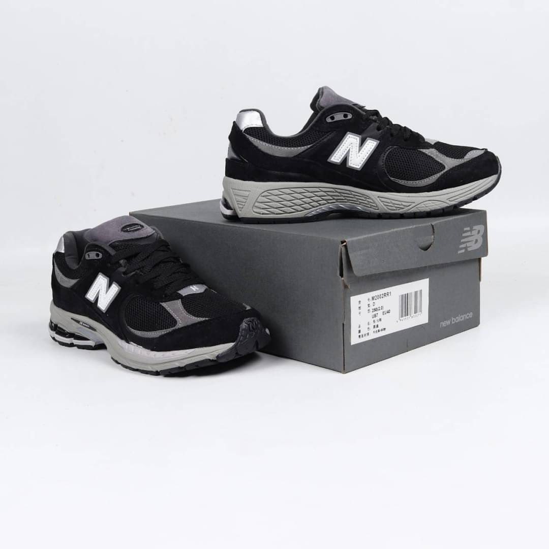 New Balance 2002R Black Dark Grey White M2002RR1 - HADNUS