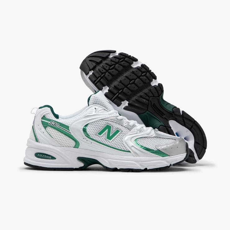 New Balance 530 White Silver Green - HADNUS