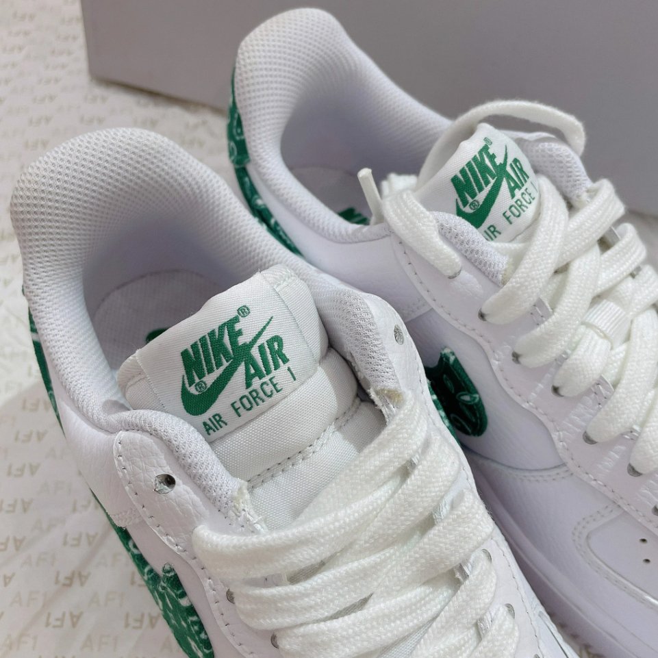 Nike Air Force 1 `07 Ess White Green Paisley - HADNUS