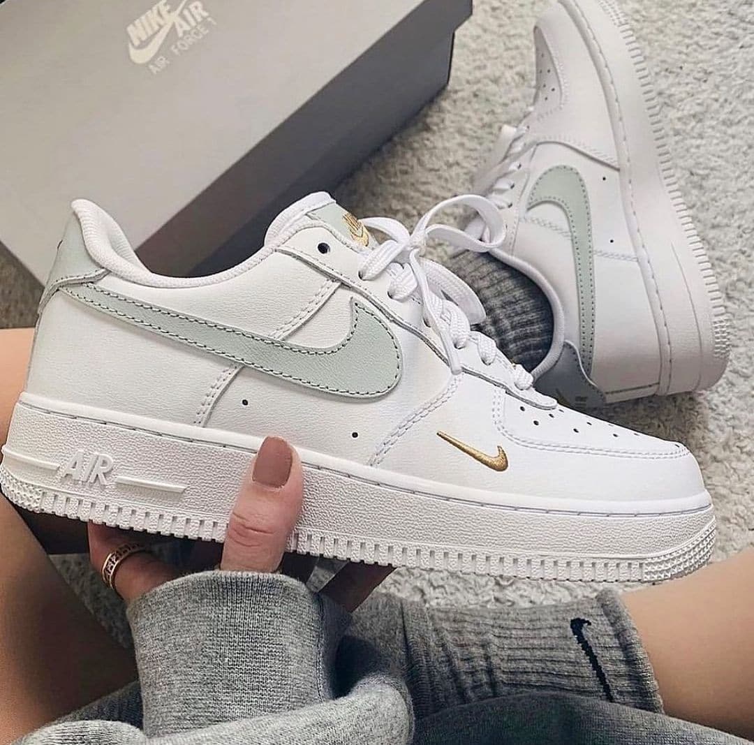 Nike Air Force 1 Low White Grey Gold - HADNUS