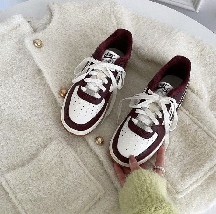 [現貨]Nike Air Force 1 Lv8 酒紅餅乾 - HADNUS