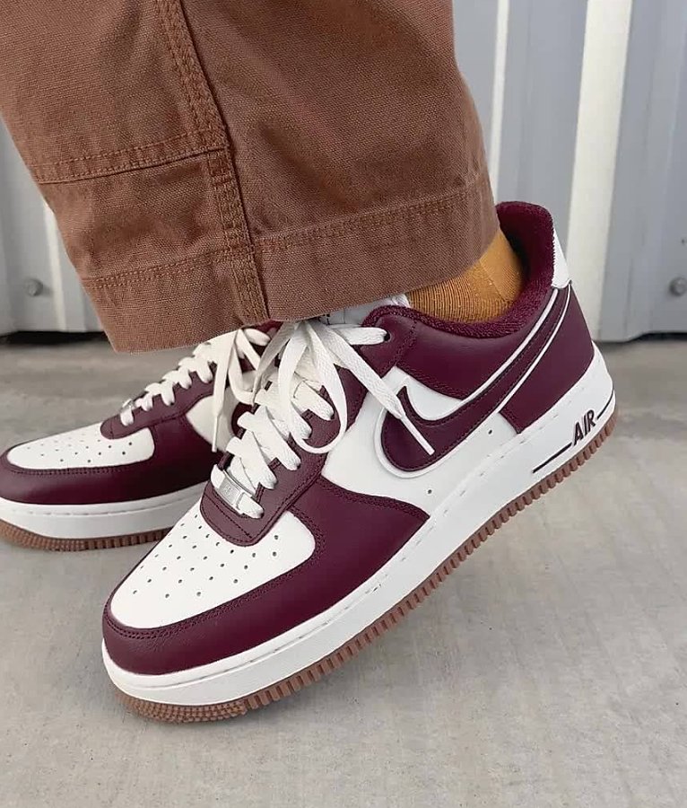 [現貨]Nike Air Force 1 Lv8 酒紅餅乾 - HADNUS