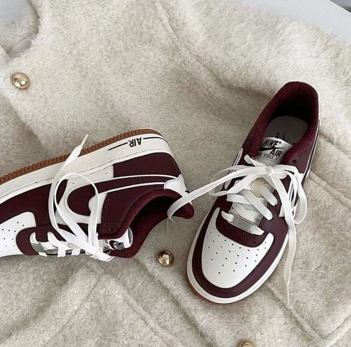 [現貨]Nike Air Force 1 Lv8 酒紅餅乾 - HADNUS