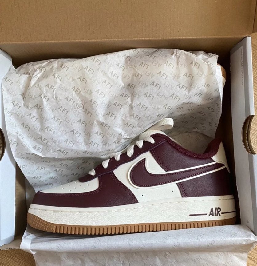 [現貨]Nike Air Force 1 Lv8 酒紅餅乾 - HADNUS