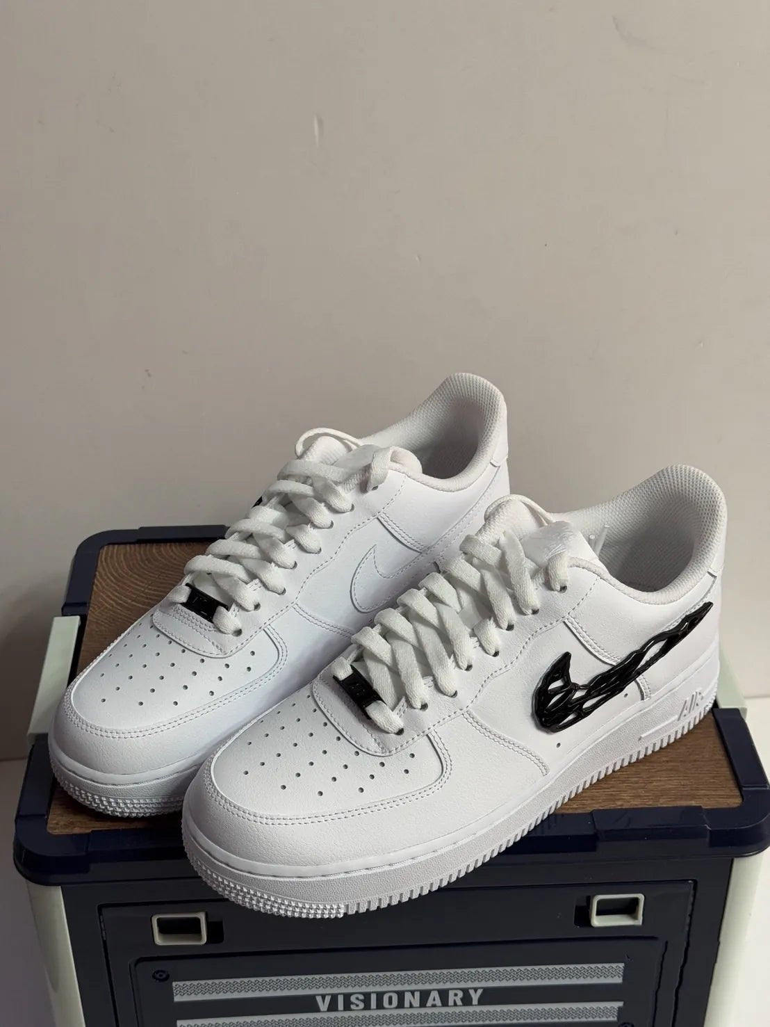 NIKE AIR FORCE 1"LIQUID METAL SWOOSH" 溶解液態黑 - HADNUS