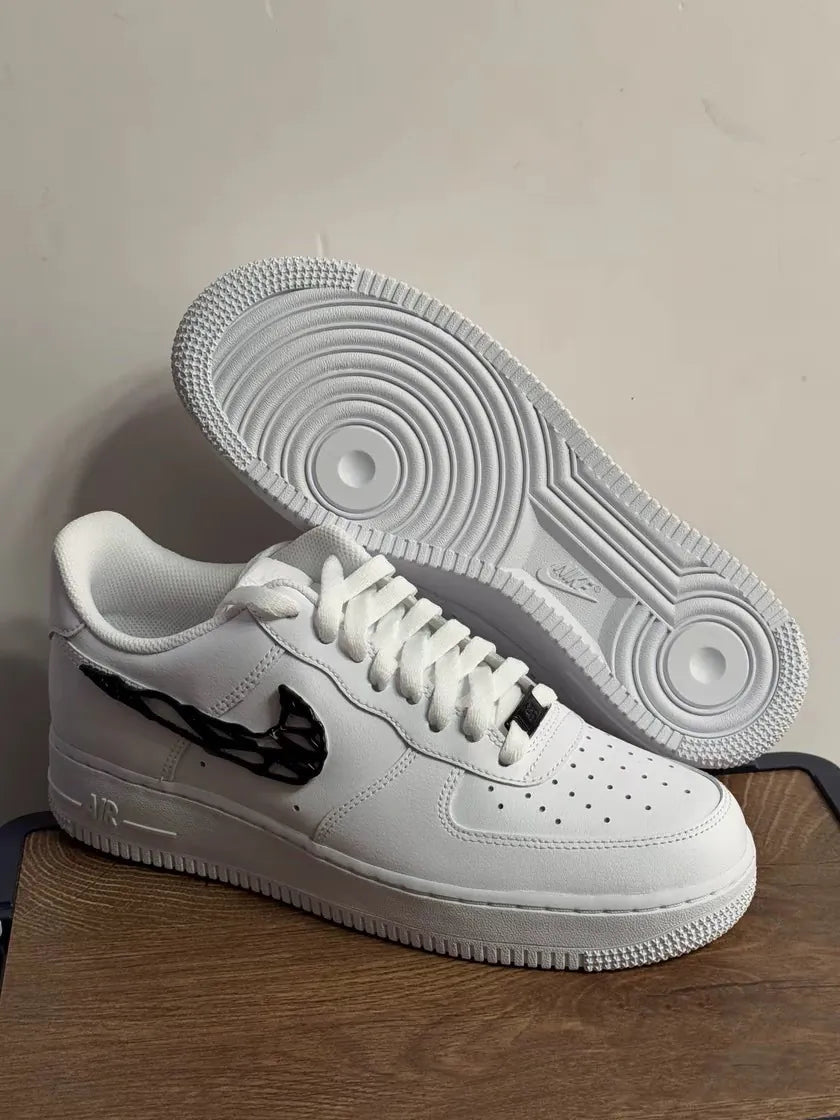 NIKE AIR FORCE 1"LIQUID METAL SWOOSH" 溶解液態黑 - HADNUS