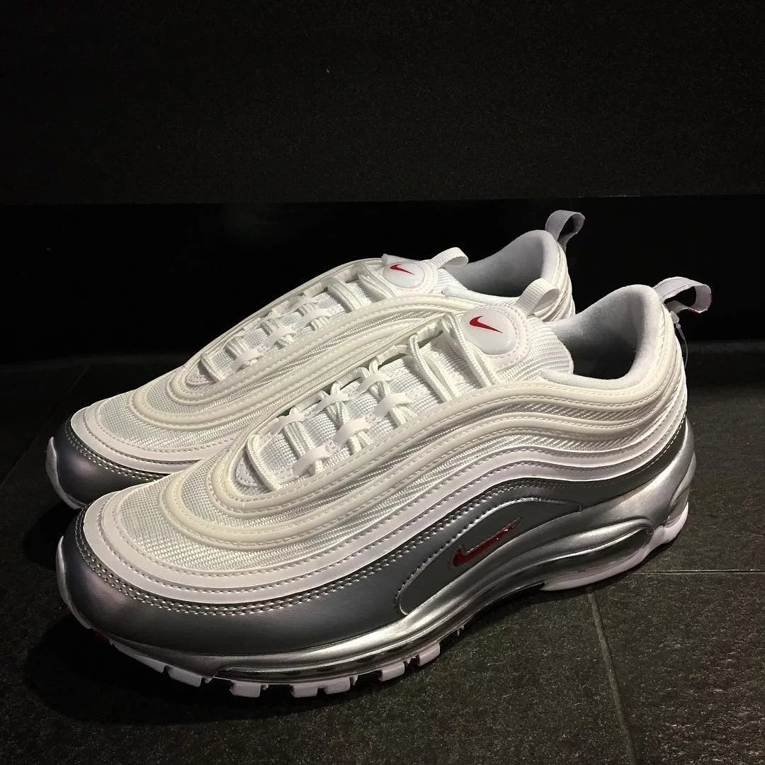 Nike Air Max 97 Qs White & Silver - HADNUS