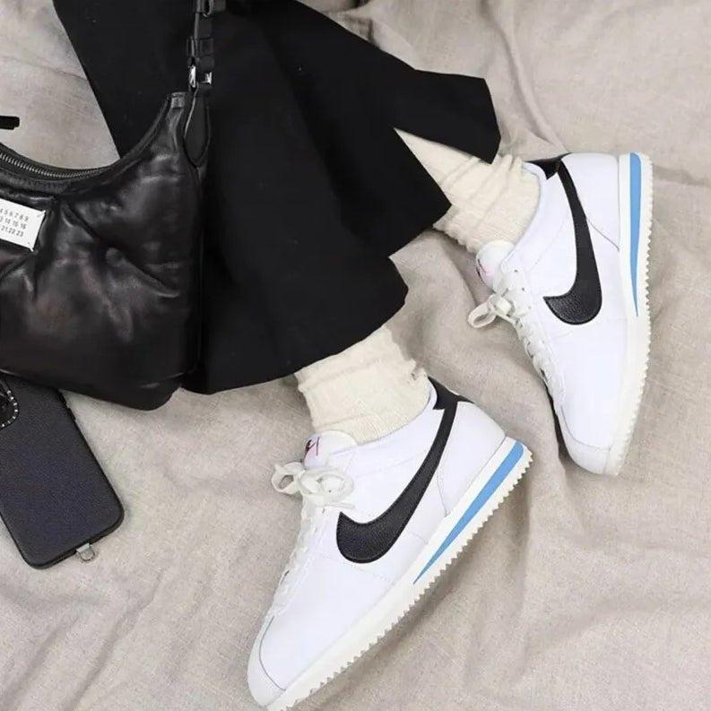 Nike Cortez Leather Wmns "White Black" - HADNUS