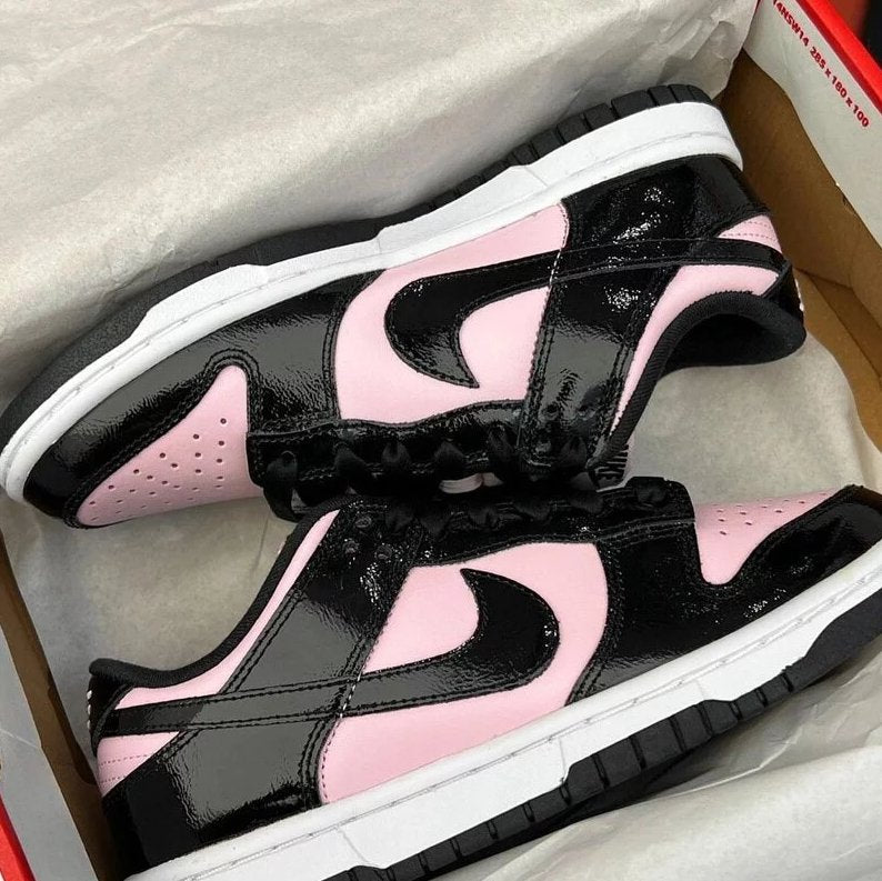 Nike Dunk Low Black Pink 漆皮 - HADNUS