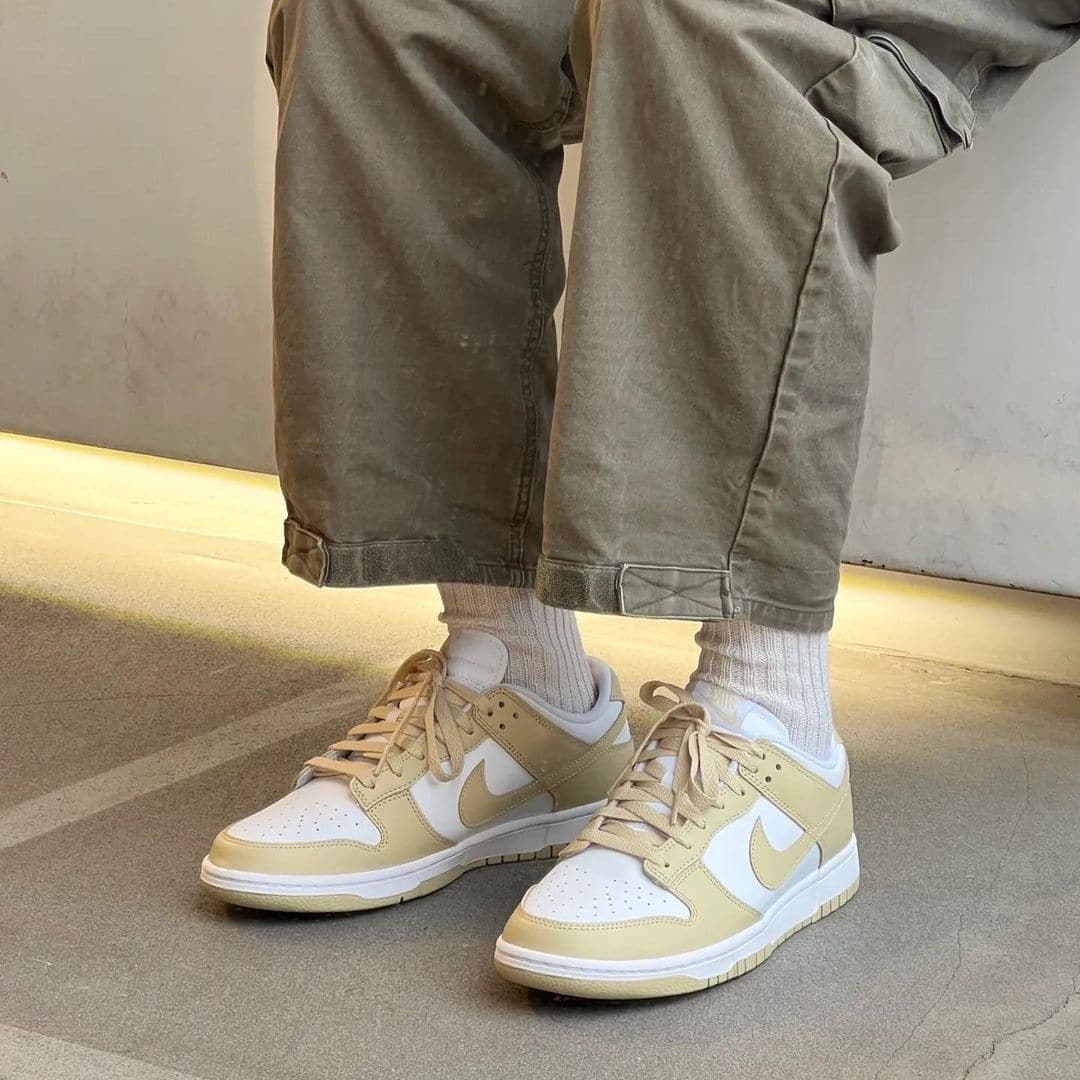 現貨 - Nike Dunk Low Team Gold and White - HADNUS